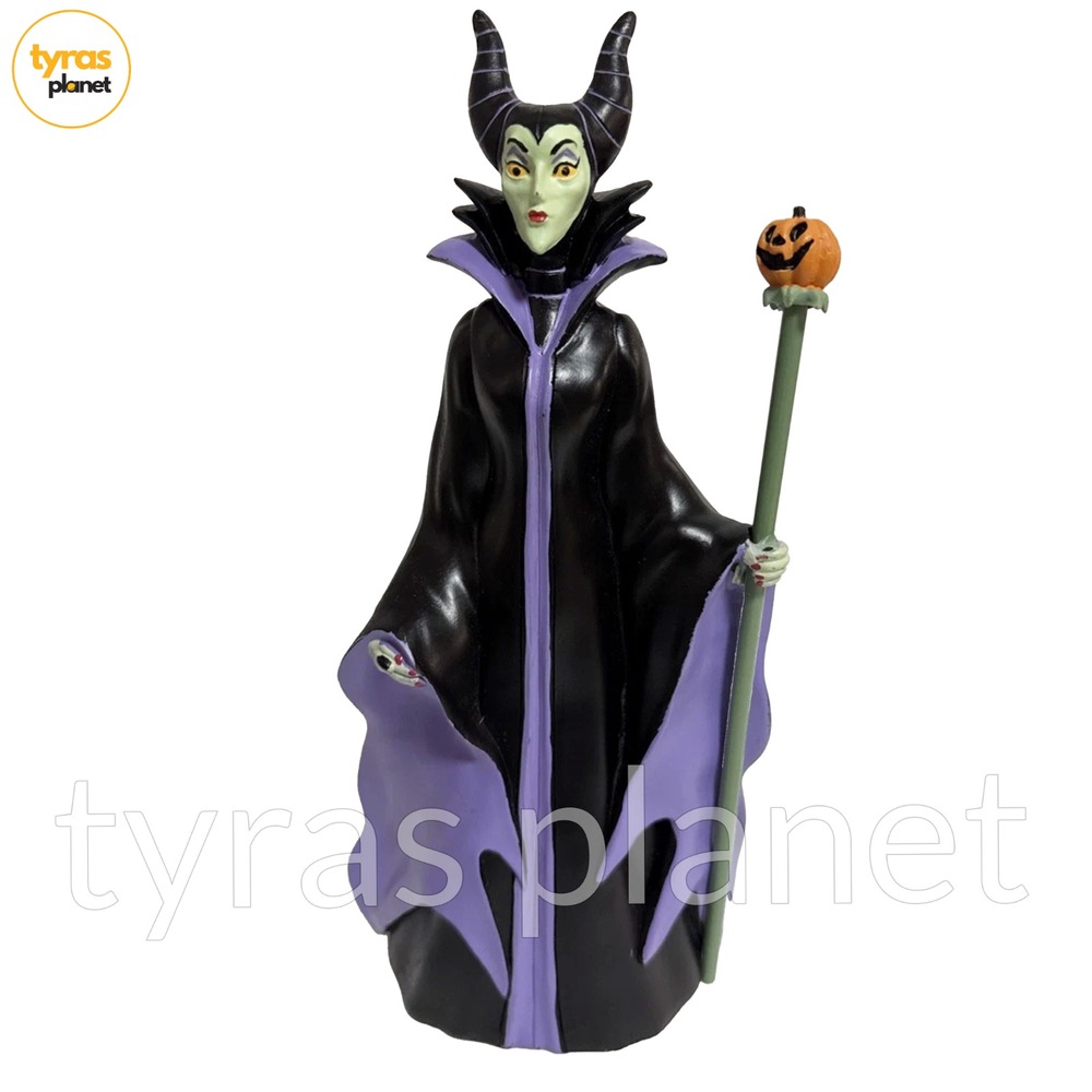Disney Villains MALEFICENT Halloween Figurine w/ Jack O’ Lantern Staff 12" Tall